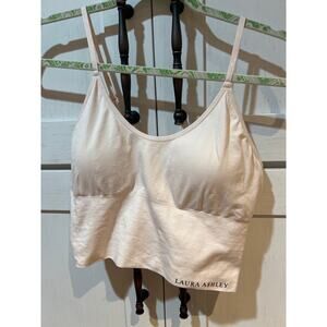 Laura Ashley Women’s Medium Pink Bralette Adjustable Straps Lingerie Top